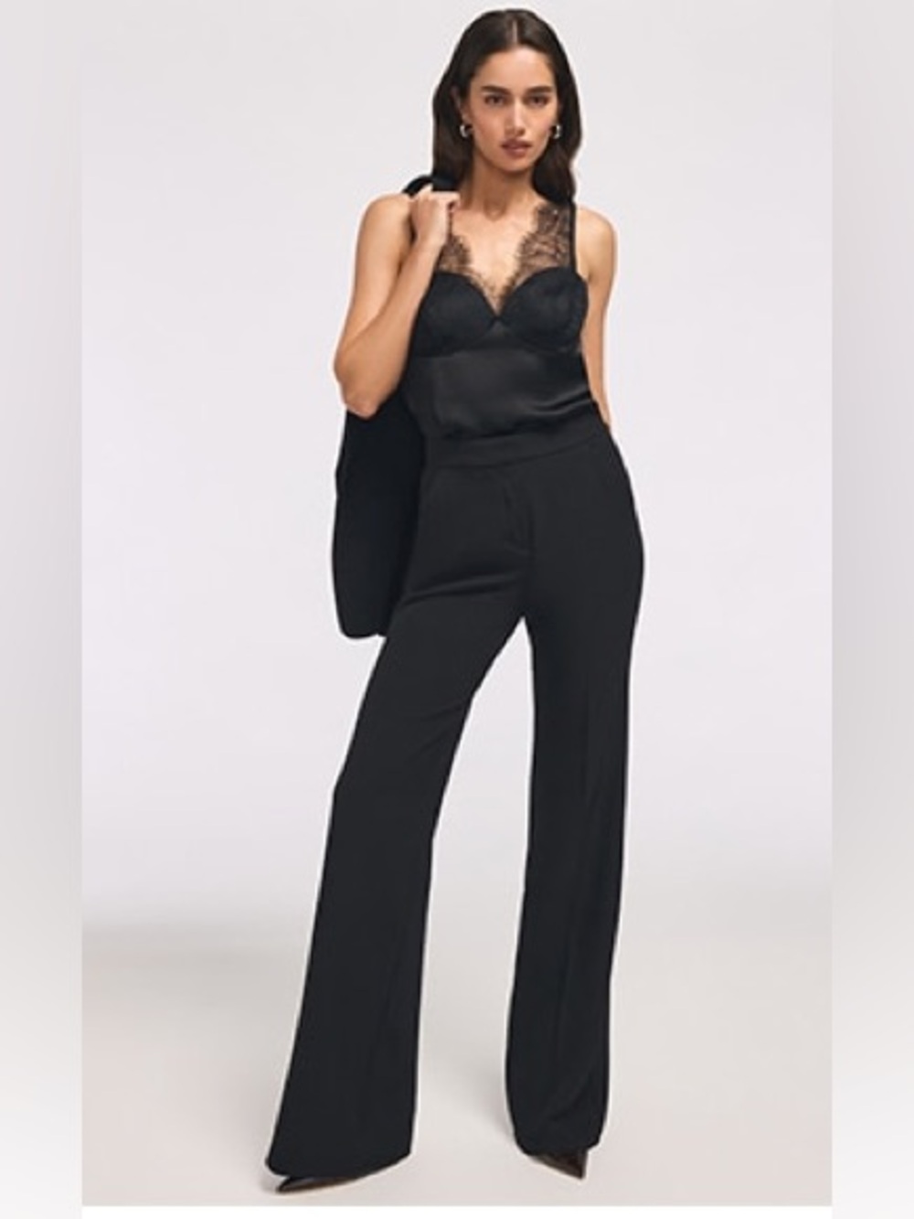 EXPRESS Design Studio Black Editor Flare Dress Pants Size 12R 12 Regular